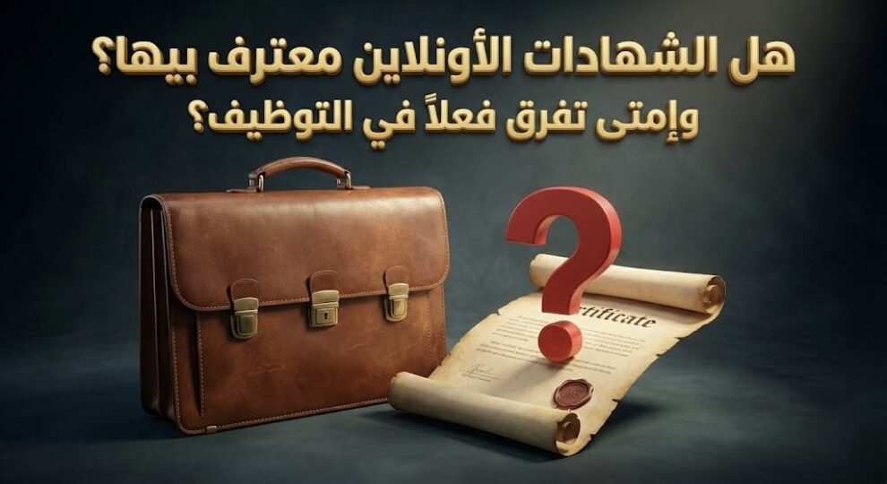 الشهادات الأونلاين